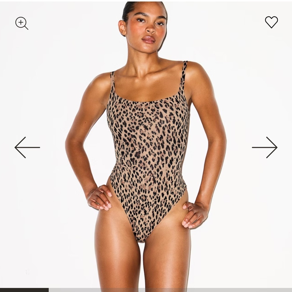 SKIMS leopard print square neck body suit SOLD OUT